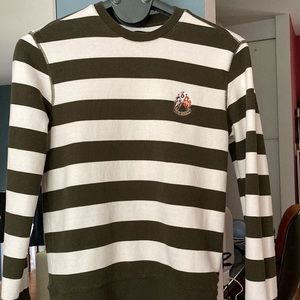 Club Monaco EUC Striped Shirt with Logo